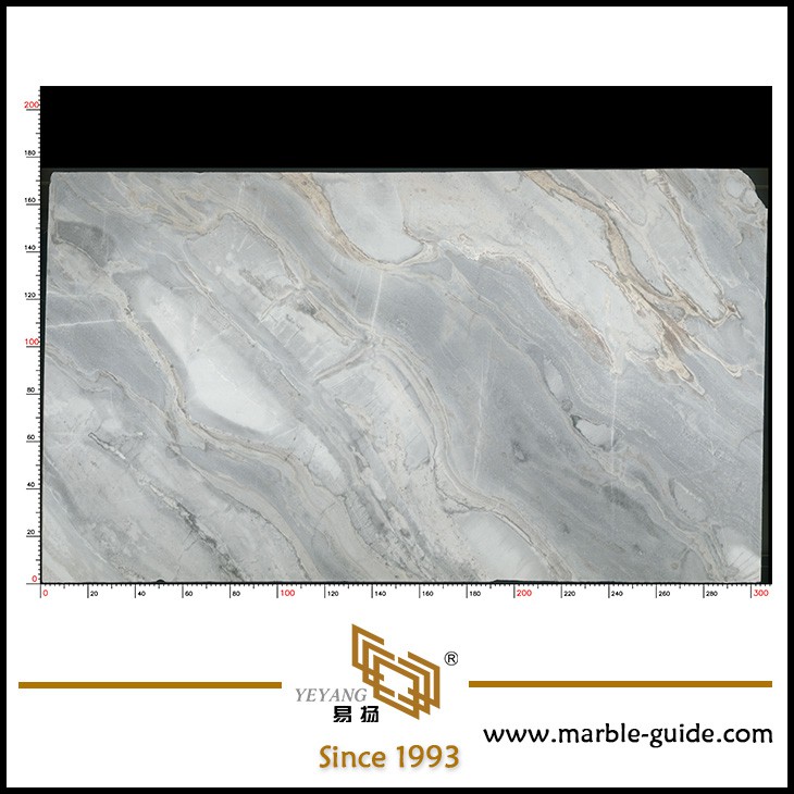 Fendi Blue Luxury Stone Blue Marble Quartzite Slab Untuk Kamar Mandi