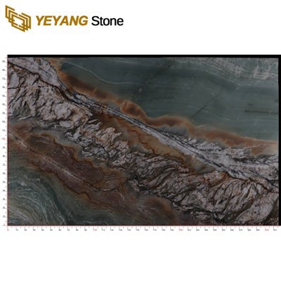 Penjualan Massal Lembaran Kuarsit Batu Mewah Angel Green Winds