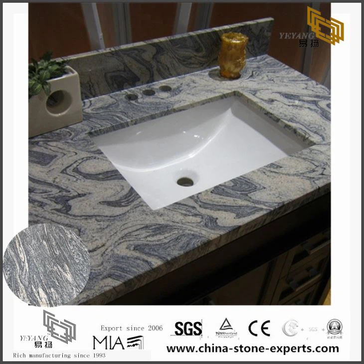 Cina Juparana laminasi granit Counter Tops untuk desain kamar mandi dengan biaya murah