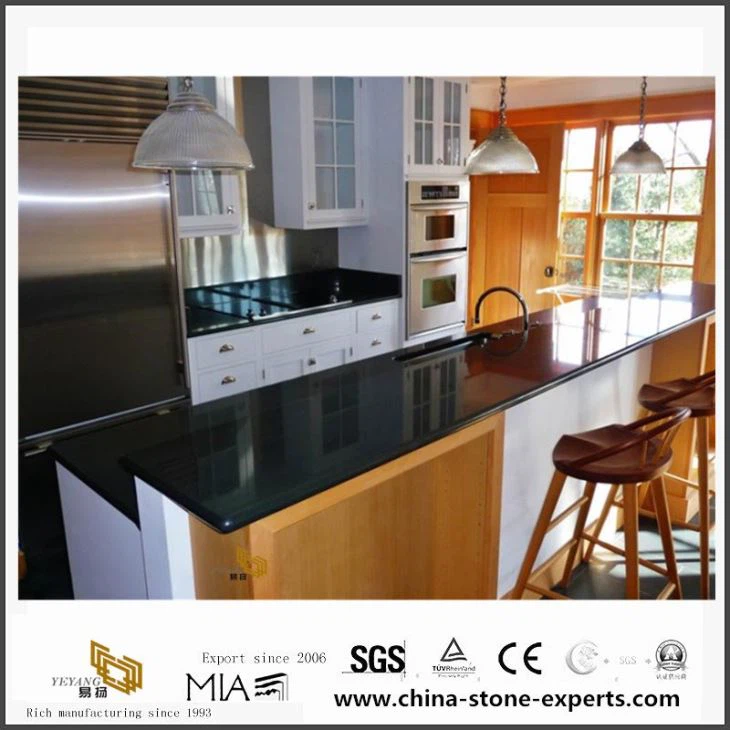 Murah lokal Absoutely hitam warna granit Countertops dengan harga terbaik