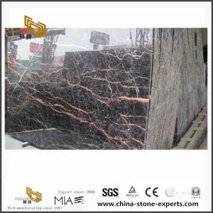 Cuckoo Merah dan Marmer Hitam Untuk Vanity Kamar Mandi Dan Dekorasi Dinding