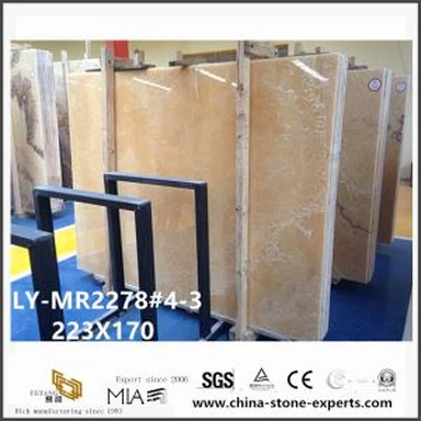 ONYX kuning tembus mewah untuk dapur kesombongan dan pekerjaan Tops