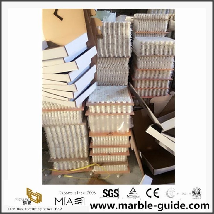 Customized Stone Marble Mosaic Tile For Project With Beige Color