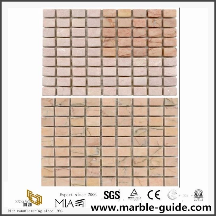 Customized Stone Marble Mosaic Tile For Project With Beige Color