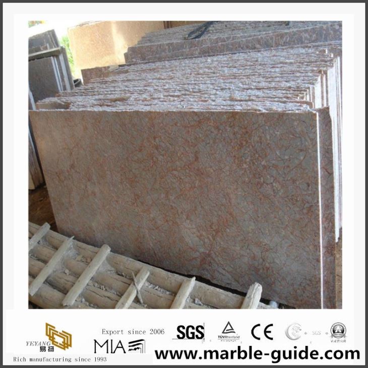 Slab Marber Merah Bergagangkan Berkualitas Baik untuk Ubin/Countertops