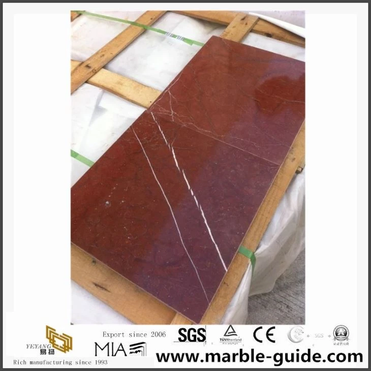 Natural China Coral Red Marble Slabs For Wall And Floor Tiles