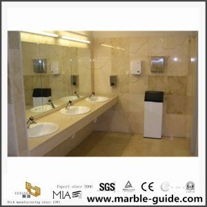 Crema Marfil Vanity Top, Kamar Mandi Marmer Marmer