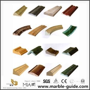 Custom White Limestone Marble Tile Trim Merayahkan Untuk Proyek