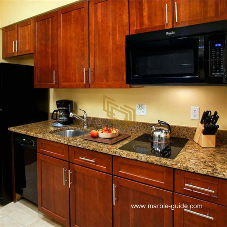 China G439 Giallo Fiorito Granite Untuk Dapur Vanity Tops