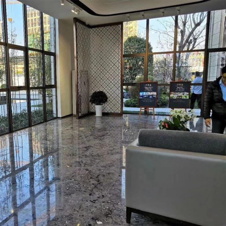 Proyek Marmer Lukisan Tinta untuk Lantai Villa