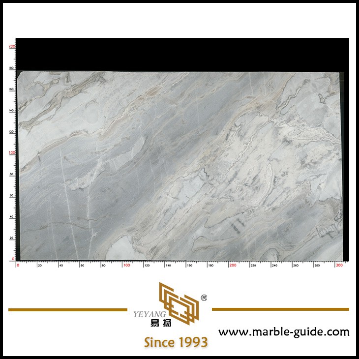 Fendi Blue Luxury Stone Blue Marble Quartzite Slabs Supplier